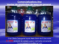 Detergente Liquido Matic x 5 Lts precio por sobre 50 Bidones 
